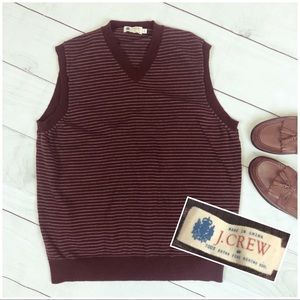 VTG J. Crew Vintage Wool Sweater Vest Mens Medium
